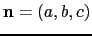 $\mathbf{n} = (a,b,c)$