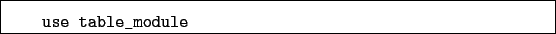 \begin{boxedminipage}{\textwidth}
\begin{verbatim}use table_module\end{verbatim}
\end{boxedminipage}